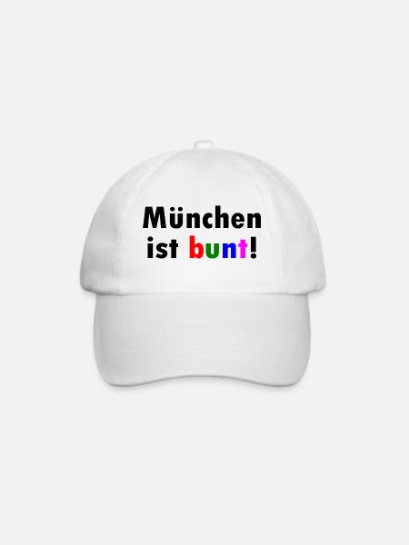 München ist bunt - Baseballkappe - Weiß/Weiß