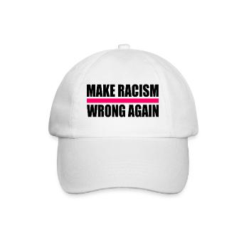 make racism wrong again - Baseballkappe - Weiß/Weiß - Vorne