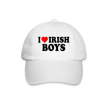 I love irish boys - Baseballkappe - Weiß/Weiß - Vorne