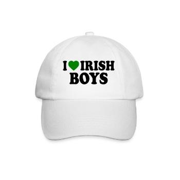 I love irish boys - Baseballkappe - Weiß/Weiß - Vorne