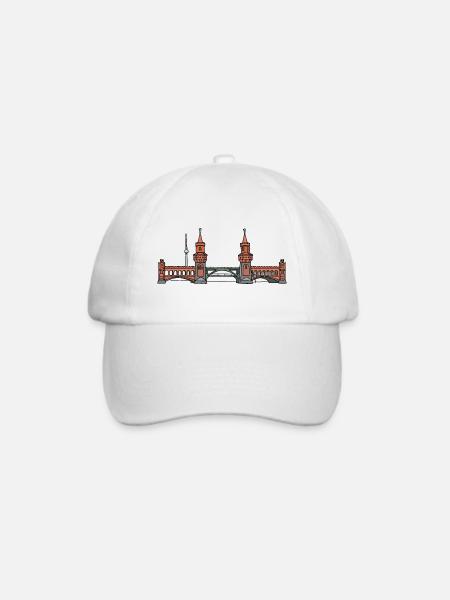 Oberbaumbrücke BERLIN - Baseballkappe - Weiß/Weiß