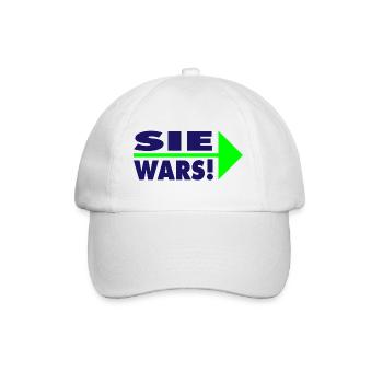 Sie wars! Partner- oder Partyshirt - Baseballkappe - Weiß/Weiß - Vorne