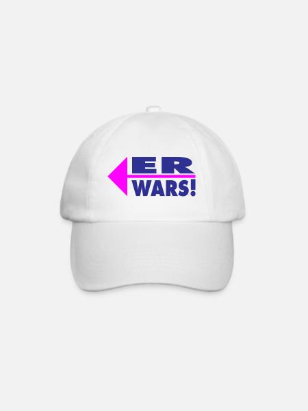 Er wars! Partner- oder Partyshirt - Baseballkappe - Weiß/Weiß