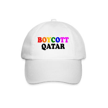Boycott qatar - Baseballkappe - Weiß/Weiß - Vorne