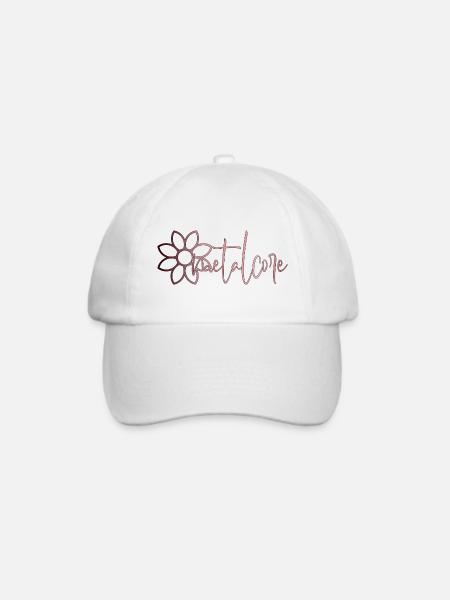 Metalcore mit Blume - Baseballkappe - Weiß/Weiß