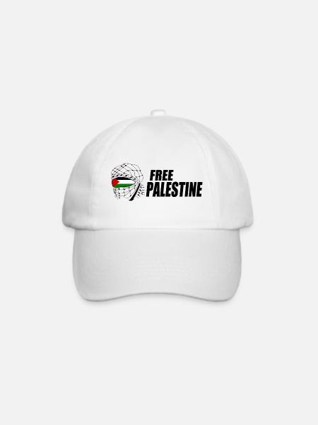 Free palestine - Baseballkappe - Weiß/Weiß