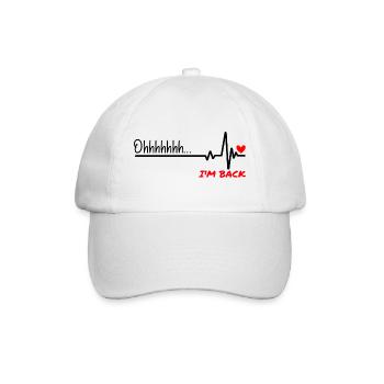 Herzchirurgie Überlebende Bekleidung Herzschlag - Baseballkappe - Weiß/Weiß - Vorne