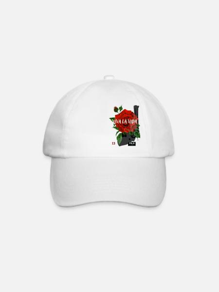Rose 13 - Baseballkappe - Weiß/Weiß