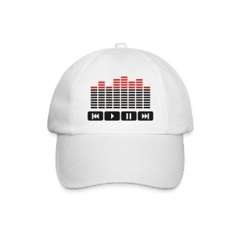 Equalizer audio player dj - Baseballkappe - Weiß/Weiß - Vorne