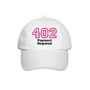 Error 402 Payment Required - Baseballkappe - Weiß/Weiß - Vorne