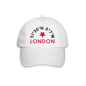 London - Baseballkappe - Weiß/Weiß - Vorne