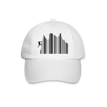 Climbing Klettern Barcode Freeclimbing 1c - Baseballkappe - Weiß/Weiß - Vorne