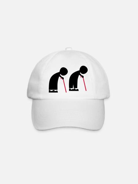 Menschen - Baseballkappe - Weiß/Weiß