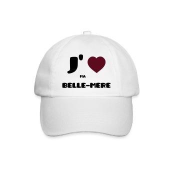 Ich liebe meine Mutter (V) - Baseballkappe - Weiß/Weiß - Vorne