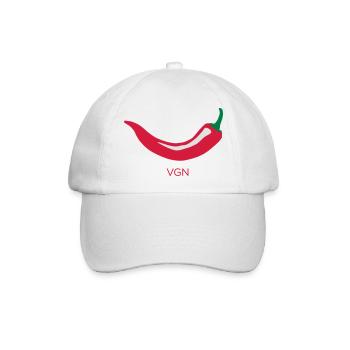 Red Chili - vegan (VGN) - Baseballkappe - Weiß/Weiß - Vorne