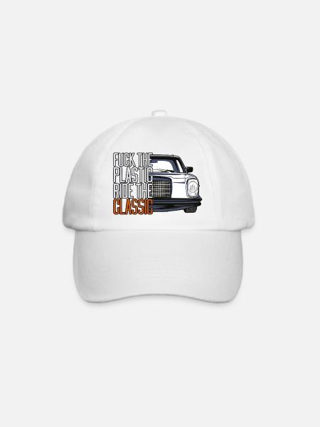 FTP Style Retro Car Silhouette - Baseballkappe - Weiß/Weiß
