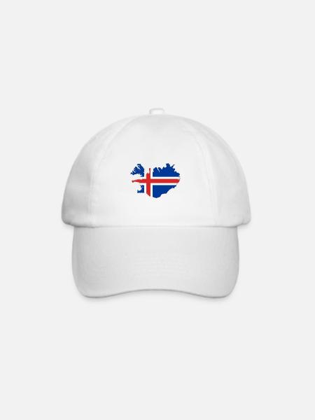 Island - Baseballkappe - Weiß/Weiß