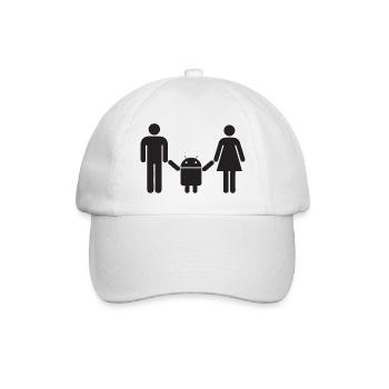 Android Baby - Baseballkappe - Weiß/Weiß - Vorne