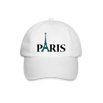 Paris Eiffeltoren / Eiffeltower / Tour Eiffel - Baseballkappe - Weiß/Weiß - Vorne