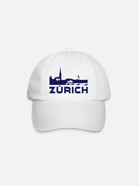 Zürich - Baseballkappe - Weiß/Weiß