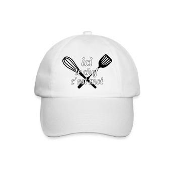 Ici le Chef, c'est moi ! - Baseballkappe - Weiß/Weiß - Vorne