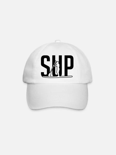 SUP - live love SUP - Stand up Paddeling - Baseballkappe - Weiß/Weiß
