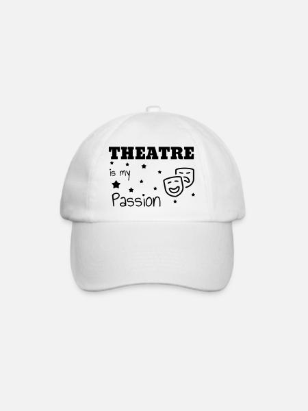 Theater / Theatre / Theaterleute / Schauspieler - Baseballkappe - Weiß/Weiß