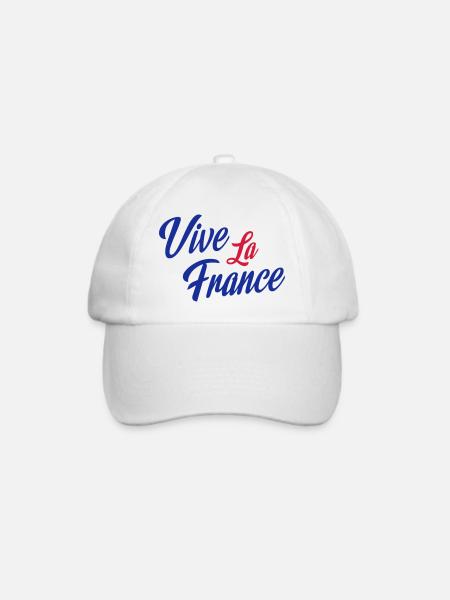France Français Française French Frankreich - Baseballkappe - Weiß/Weiß
