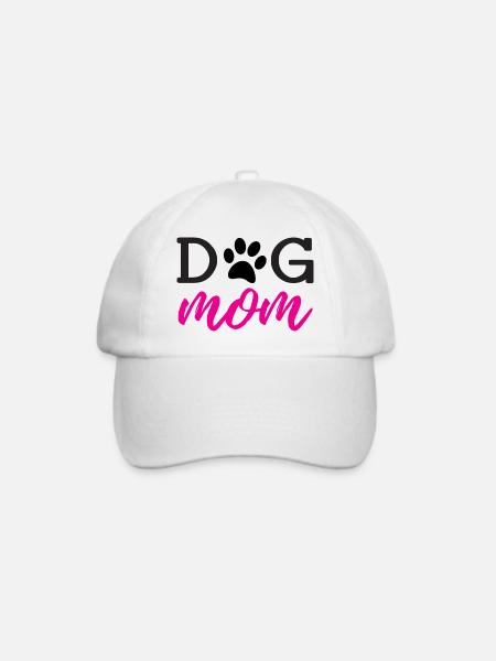 Dog Mom - Baseballkappe - Weiß/Weiß