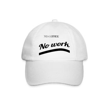 coffee - No coffee - Baseballkappe - Weiß/Weiß - Vorne