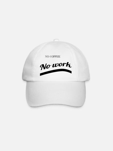 coffee - No coffee - Baseballkappe - Weiß/Weiß