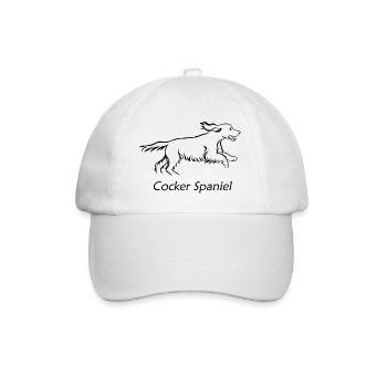 Cocker Spaniel - Baseballkappe - Weiß/Weiß - Vorne