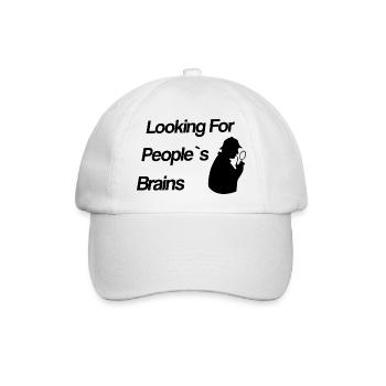 Looking For People`s Brains - Sherlock - Baseballkappe - Weiß/Weiß - Vorne