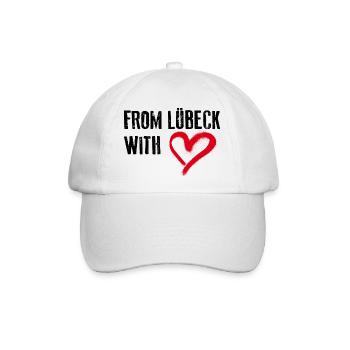 FROM LÜBECK WITH LOVE Lübeck Liebe - Baseballkappe - Weiß/Weiß - Vorne