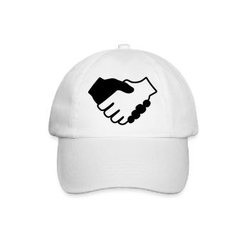 Zeiger schwarz und weiß - Baseballkappe - Weiß/Weiß - Vorne