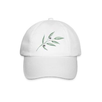 Olive Zweig - Baseballkappe - Weiß/Weiß - Vorne