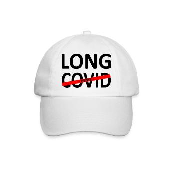 Long Covid-Penis - Corona Satire Version 1 - Baseballkappe - Weiß/Weiß - Vorne