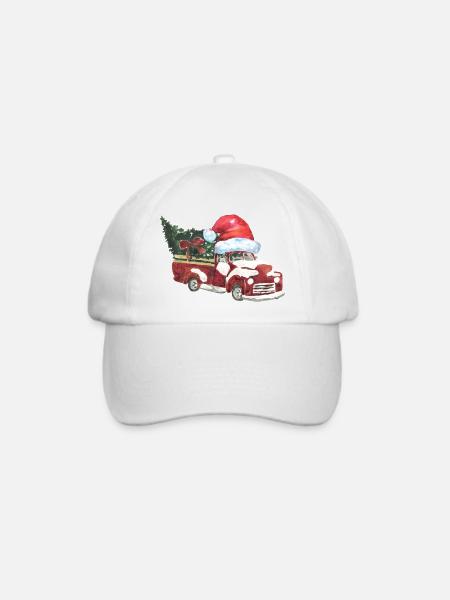 Weihnachts-Truck - Baseballkappe - Weiß/Weiß