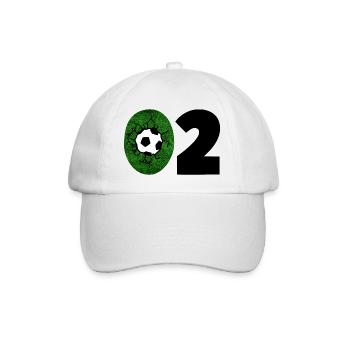 Fussball Trikot Nummer 02 - Baseballkappe - Weiß/Weiß - Vorne