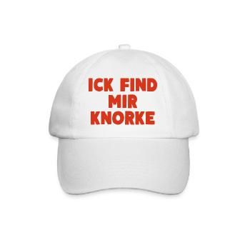 ICK FIND MIR KNORKE Berliner Humor - Baseballkappe - Weiß/Weiß - Vorne