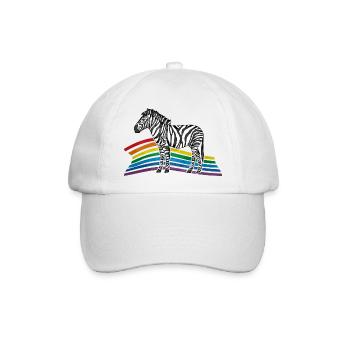 Zebra - Baseballkappe - Weiß/Weiß - Vorne