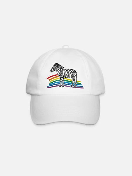 Zebra - Baseballkappe - Weiß/Weiß