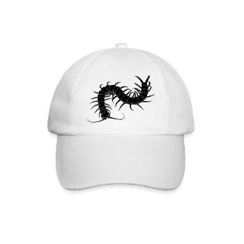 centipede black - Baseballkappe - Weiß/Weiß - Vorne