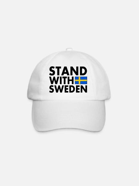 Schweden - Baseballkappe - Weiß/Weiß