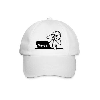 Büro-Laptop der Chef - Baseballkappe - Weiß/Weiß - Vorne