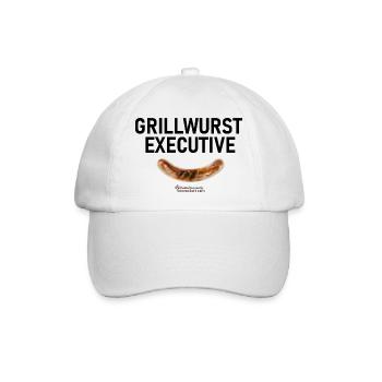 Grillspruch Grillwurst Executive - Baseballkappe - Weiß/Weiß - Vorne