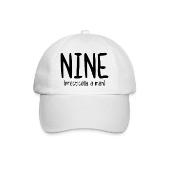 Neun praktisch ein Mann - Baseballkappe - Weiß/Weiß - Vorne