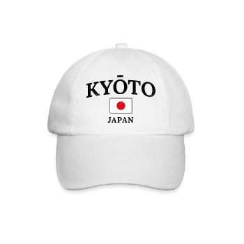 Kyoto Japan Flag Motif - Baseballkappe - Weiß/Weiß - Vorne