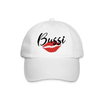 Bussi Kussmund Kuss - Baseballkappe - Weiß/Weiß - Vorne