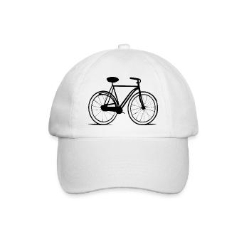 Fahrrad Gekritzel Fahrräder Radfahren Silhouette 4 - Baseballkappe - Weiß/Weiß - Vorne